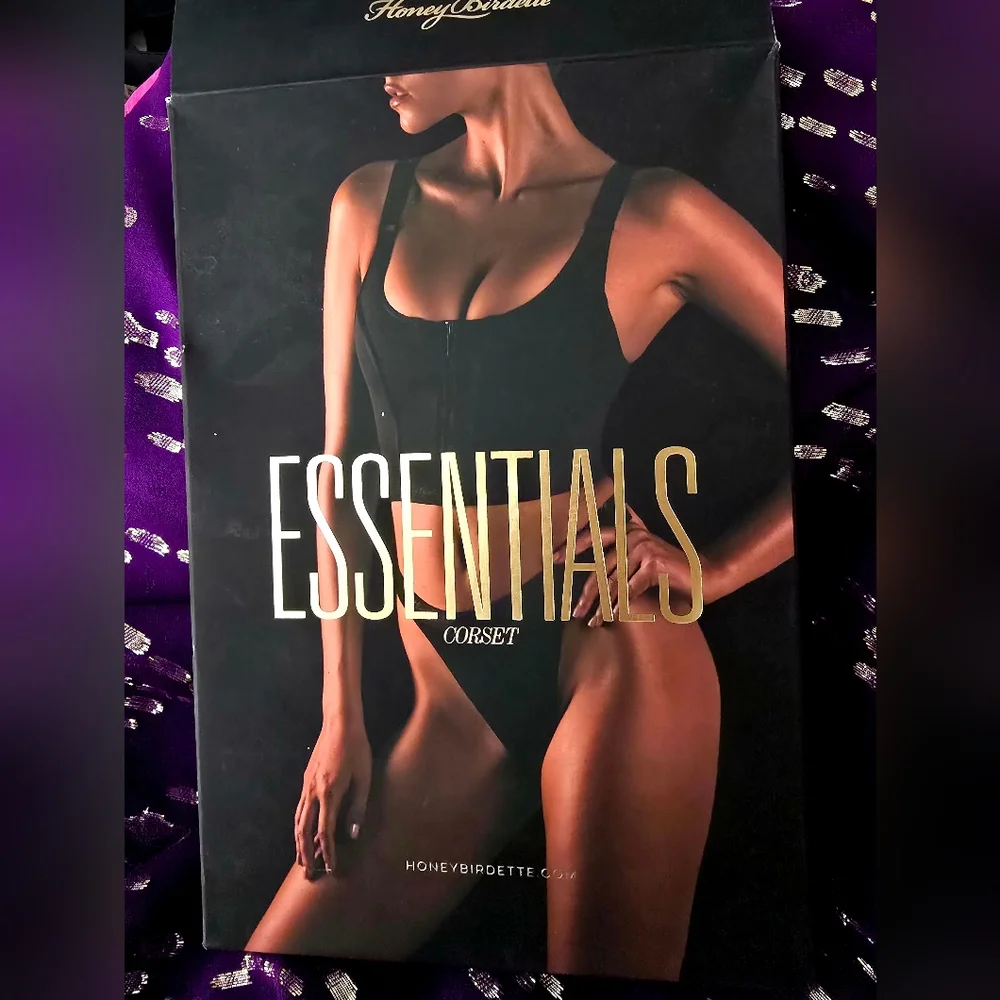 Honey🍯 Burdette NIB Essentials HTF Black 🖤 Corset, Size L - Picture 2 of 10